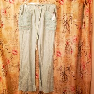 Miss Me drawstring trousers pants mint green and size is large
